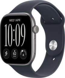 Apple Watch Series 12 42mm Space Grey + Navy Blue Sport Band M/L