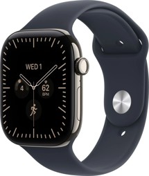 Apple Watch Series 12 46mm Cellular Natural + Navy Blue Sport Band S/M