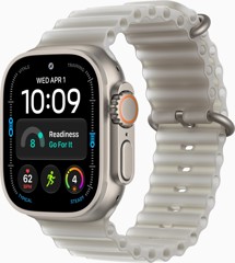Apple Watch Ultra 4 Natural + Translucent Grey Ocean Band
