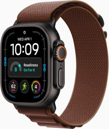 Apple Watch Ultra 4 Black + Burgundy Alpine Loop L