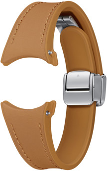 Samsung D-Buckle Hybrid Eco-Leather Band Slim hybridní kožený řemínek 20mm Quick Release S / M hnědý (ET-SHR93SDEGEU)