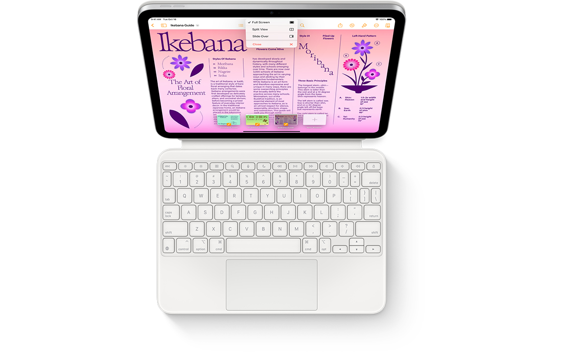 Apple Magic Keyboard Folio pro iPad 2022 10.9" (MQDP3CZ/A) CZ bílá