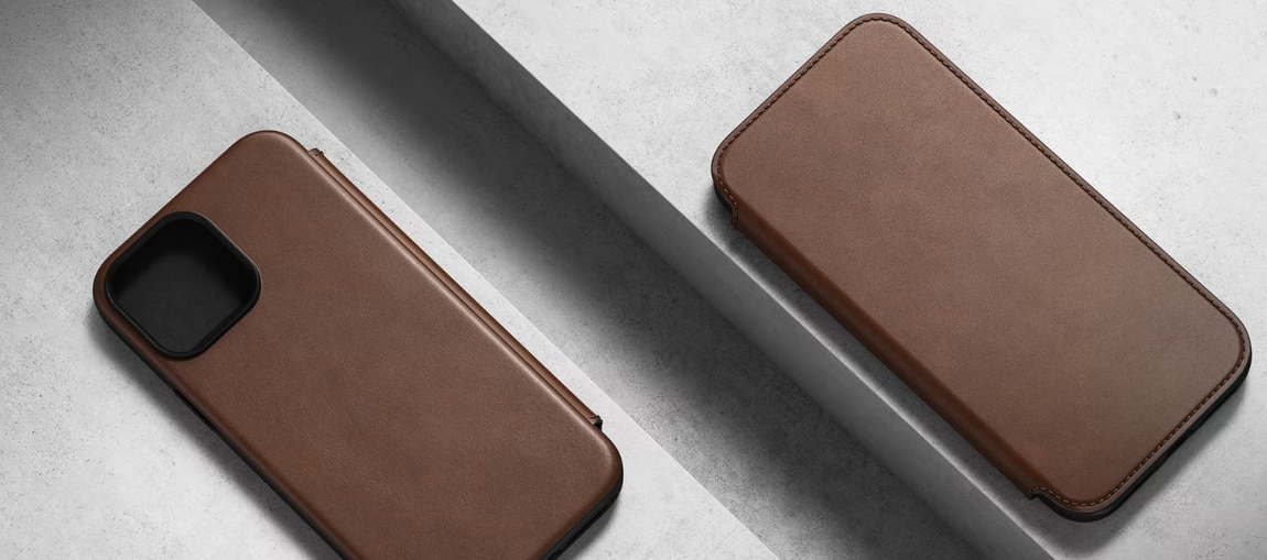 Nomad Modern Leather Folio iPhone 15 series