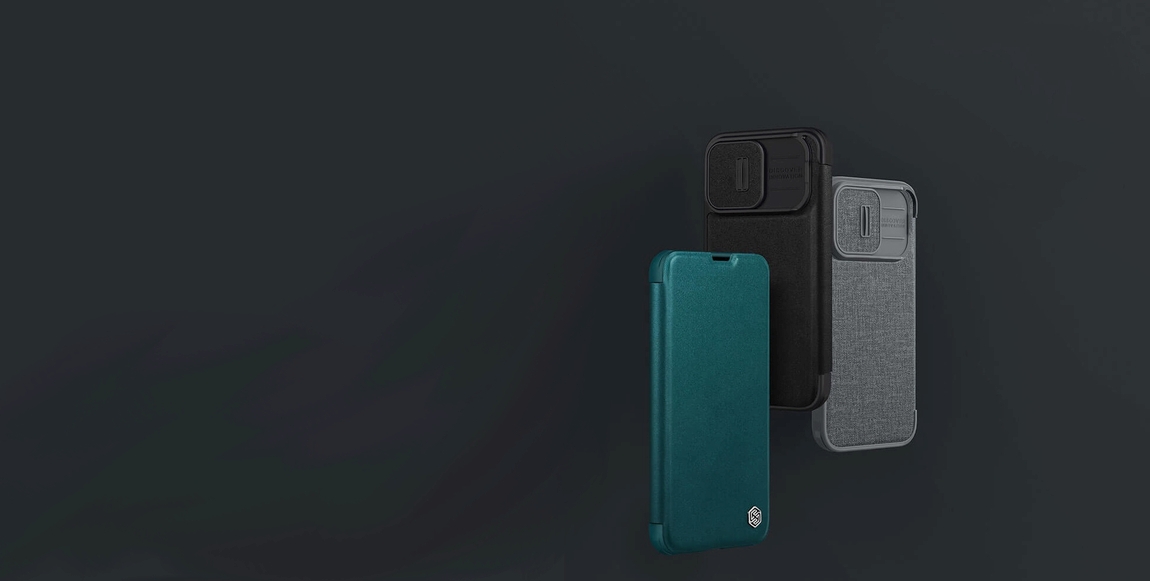 Nillkin Qin Plain Leather iPhone 15 Series