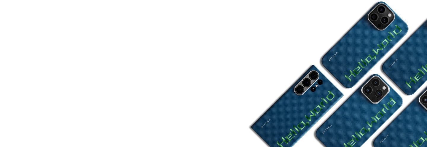 Pitaka Tactile Woven Hello World iPhone 16 Pro series