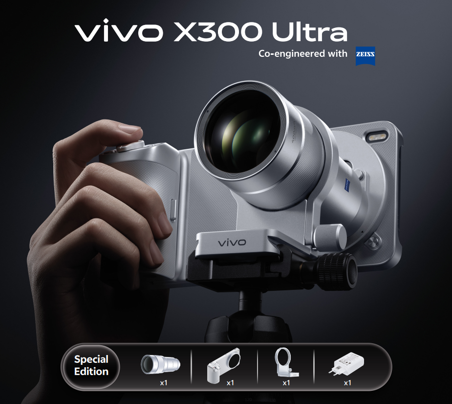 vivo X300 Ultra bundle s nabíječkou a fotografickým kitem